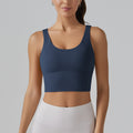 fashion v-shaped beautiful back cloud-sensing one-piece cup sports intimates tight high-elastic running fitness yoga wear bra