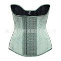 17-bone [lucky bird totem] latex waist cincher corset tight body shaping girdle sports belt fishbone girdle for women