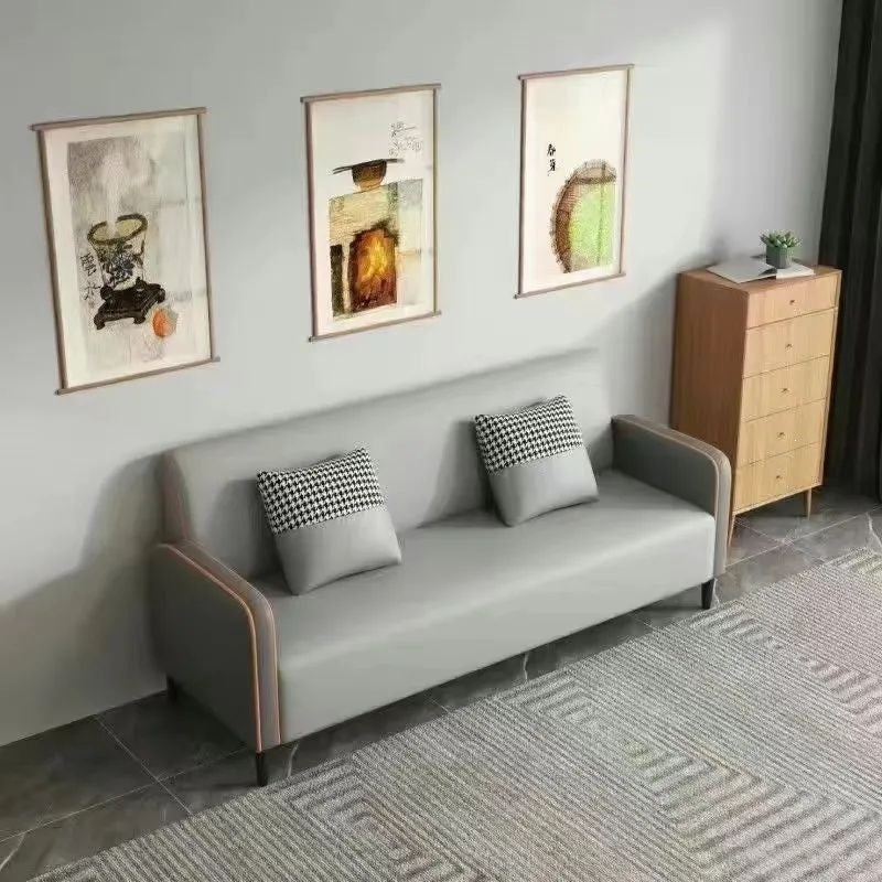Scandinavian small apartment sofa double three-person living room rental room casual modern apartment simple popular sofa