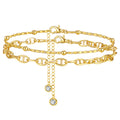 Export hot product rice beads double layer anklet stylish creative double layer rice beads day chain anklet direct supply exquisite