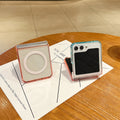 Suitable for galaxy zfold7 gradient transparent magnetic phone case samsung z flip 30% off stacked acrylic sheath