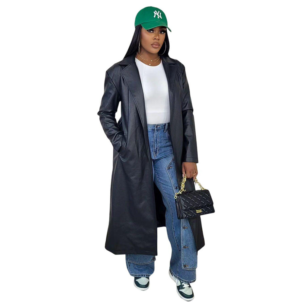 European and american style straight-leg jeans -  cross-border women's fashion streetwear button & patch high-waisted casual pants
