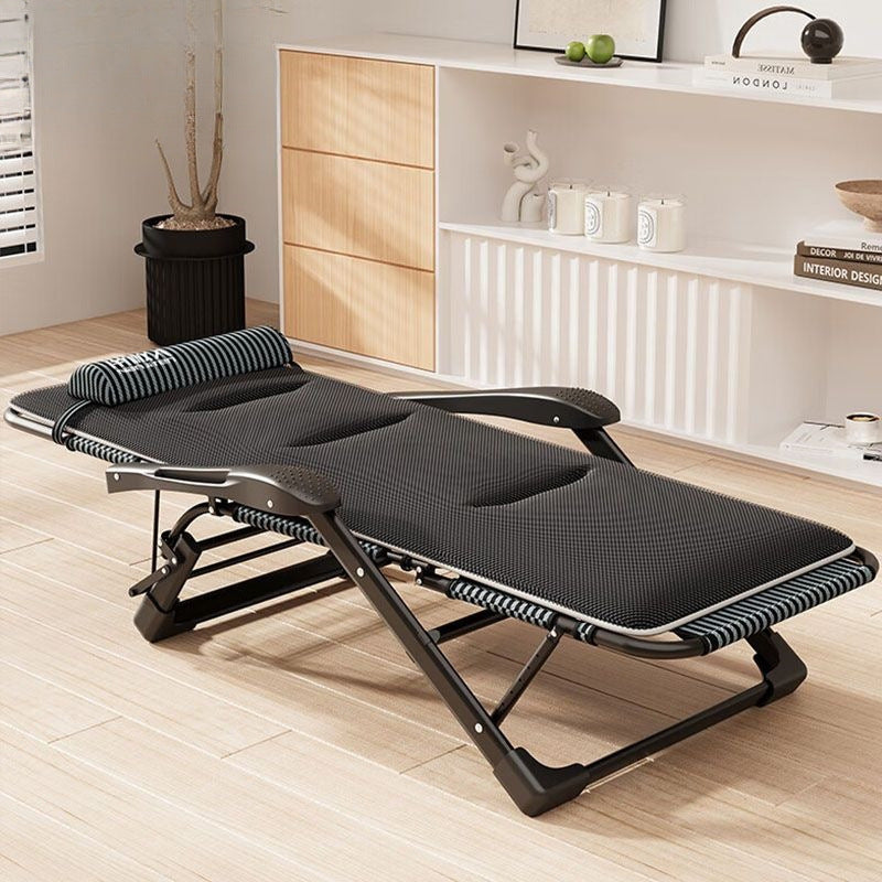Nanjiren foldable bed nap for home lunch break portable office foldable recliner thickened bold balcony casual chair