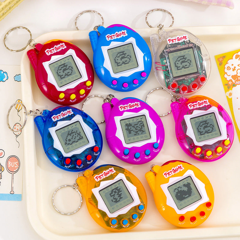 foreign trade electronic pet machine handheld virtual pet machine game console electronic toy game console keychain