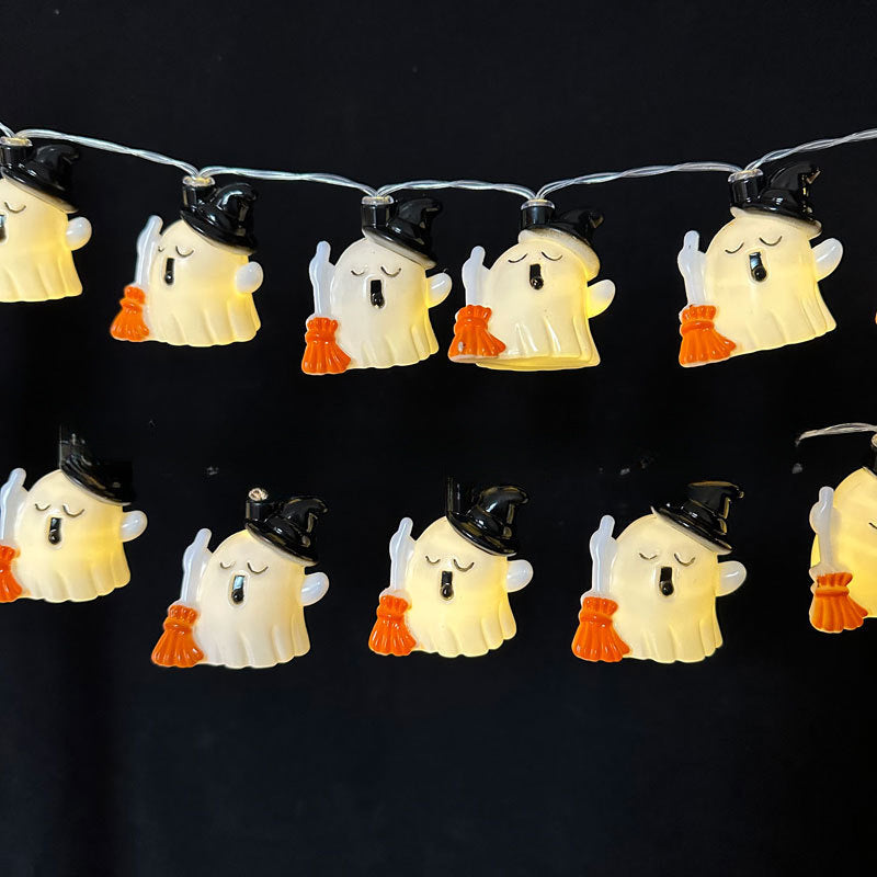 New Halloween light string skull ghost horror decorative lights ghost festival atmosphere small lights battery box pumpkin lights