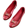 Soft leather soft bottom ladieswear shoes flatsabrasion resistantwaterproofbows work shoes wechat group purchase live broadcast one piece dropshipping