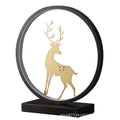 Stylish creative table lamp bedroom bedside lamp living room decoration deer round led eye protection energy saving home lighting fixtures