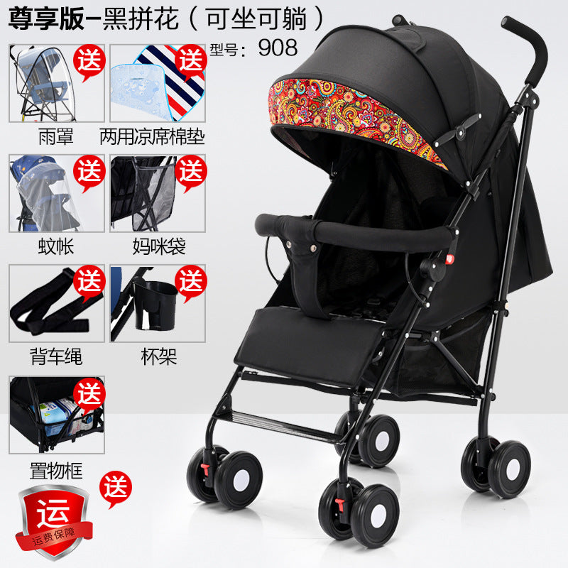 Wholesale baby strollers, umbrella strollers, sit and lie down, lightweight, foldablekids baby umbrella handle stroller, bb stroller, dropshipping