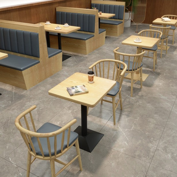 Customized simple restaurant tables and chairs, tea house booth, coffee shop, catering shop, milk tea shop, barbecue shop, wall booth sofa