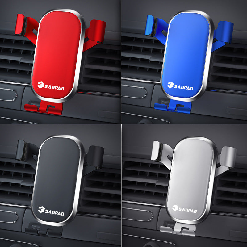 New aluminum alloy car air vent mount, 360° rotating silent gravity car phone holder, minimalist and stylish