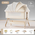 Baby crib - portable, foldable, multi-functional bassinet - convertible to full-sized bed for newborns
