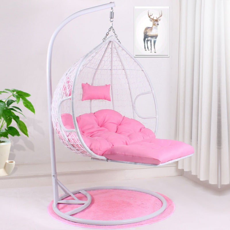Romantic hanging basket rattan chair for home indoor hanging chair swing adult hammock balcony single double living room rocking lounge chair