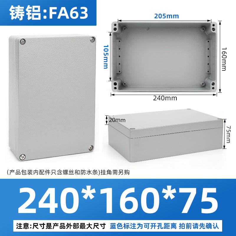 Cast aluminum waterproof box Outdoor waterproof aluminum box Metal box Outdoor terminal box Button box Sealed aluminum waterproof junction box