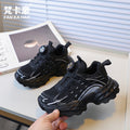Vancahao boys' rotating buckle fashion sneakers,  spring/autumn new korean style girls' trendy running shoes