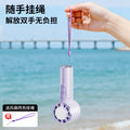 2026 new cross-border outdoor handheld fan - rechargeable, portable, digital display, mini transparent cooling fan - wholesale