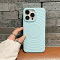 Sun shell suitable for apple 16pro magnetic ring pattern mobile phone case iphone12/15 pure color tpu protective cover
