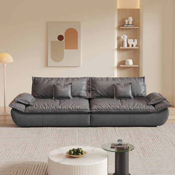 Italian light luxury sofa living room 2024 new fabric sofa small apartment minimalist three-person straight row sailing sofa