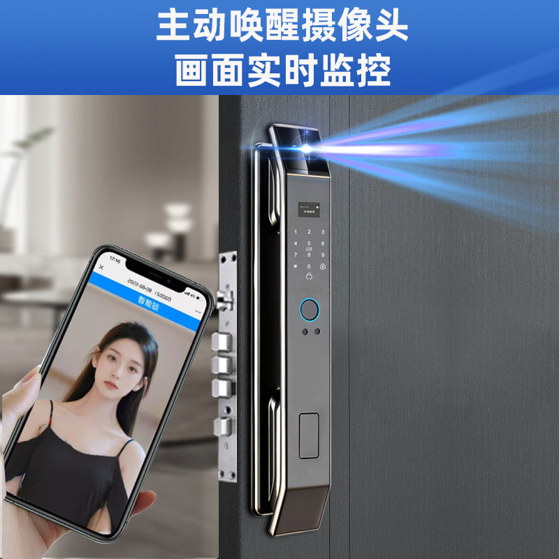 Face recognition fingerprint lock anti-theft door entrance door password lock smart lock remote electronic lock smart door lock factory