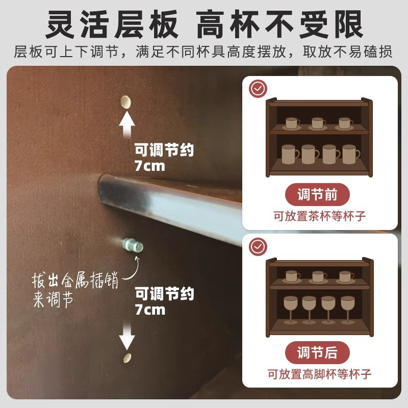 Solid wood bay window cabinet storage locker household balcony renovation window sill antique bookshelf Japanese dust-proof bookcase