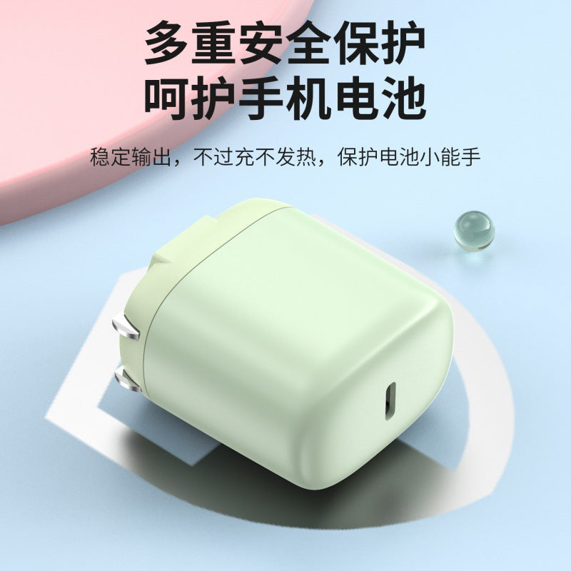 Macaron folding charger 20w fast charging pd compatible with iphone 12 mini portable charger - wholesale from manufacturer