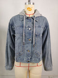 European and american clothing cross-border spring new style  independent station washed loosecasual punk studded denim outwear
