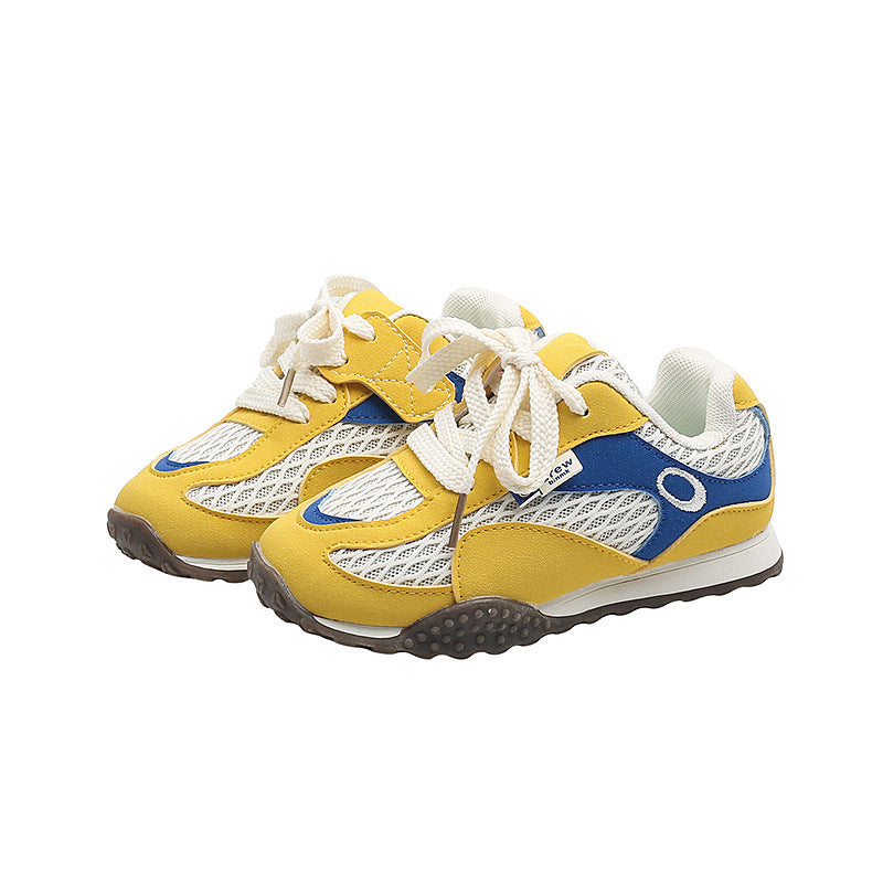Vancahao sneakers:  autumn new korean style kids' fashion trendy mesh aglet shoes, girls' running shoes