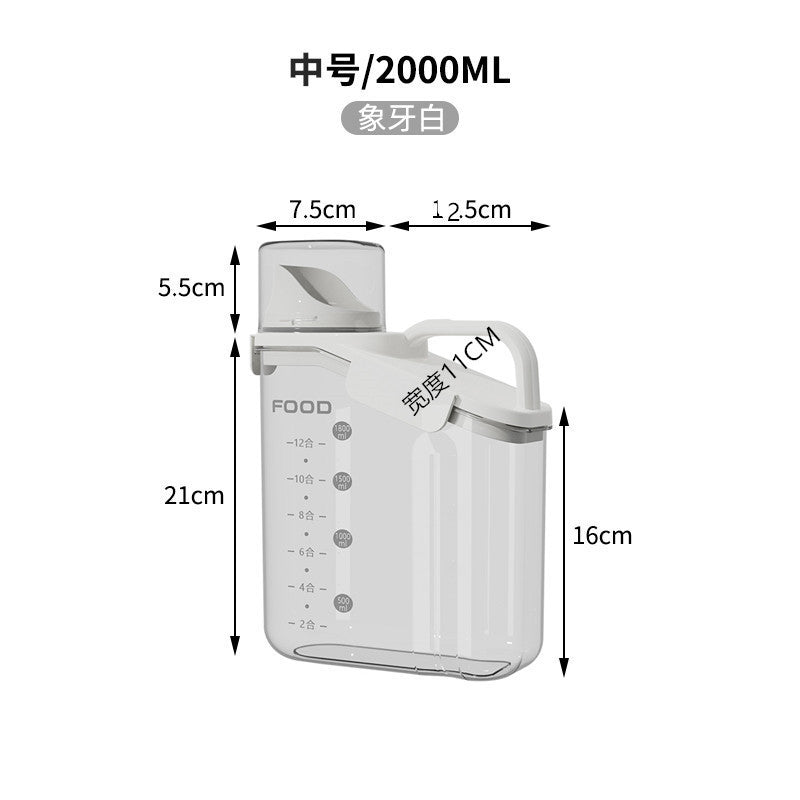 Rice bucket satchel sealed jar insect-proof moisture-proof sealed kitchen storage box grain bucket pet cat food dog food bucket