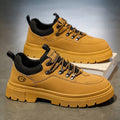 Men's spring 2025 new outdoor work boots: black british style martin boots for work, casual, and labor protection