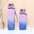 Factory customized cross-border gradient plastic water bottle - portable, large capacity, for outdoor sports and fitness