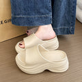 Extra thick sole height increasing slippers for women summer 2026 new style outwear wedge beach non-slip eva sandals