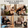 French red black chair casual sofa chair solid wood backrest for home designer medieval styleaccessible luxury lazy casual chair