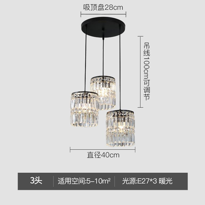 Modern minimalist creative hallway entryway ceiling light, light luxury crystal italian style popular corridor balcony walk-in closet lighting fixture
