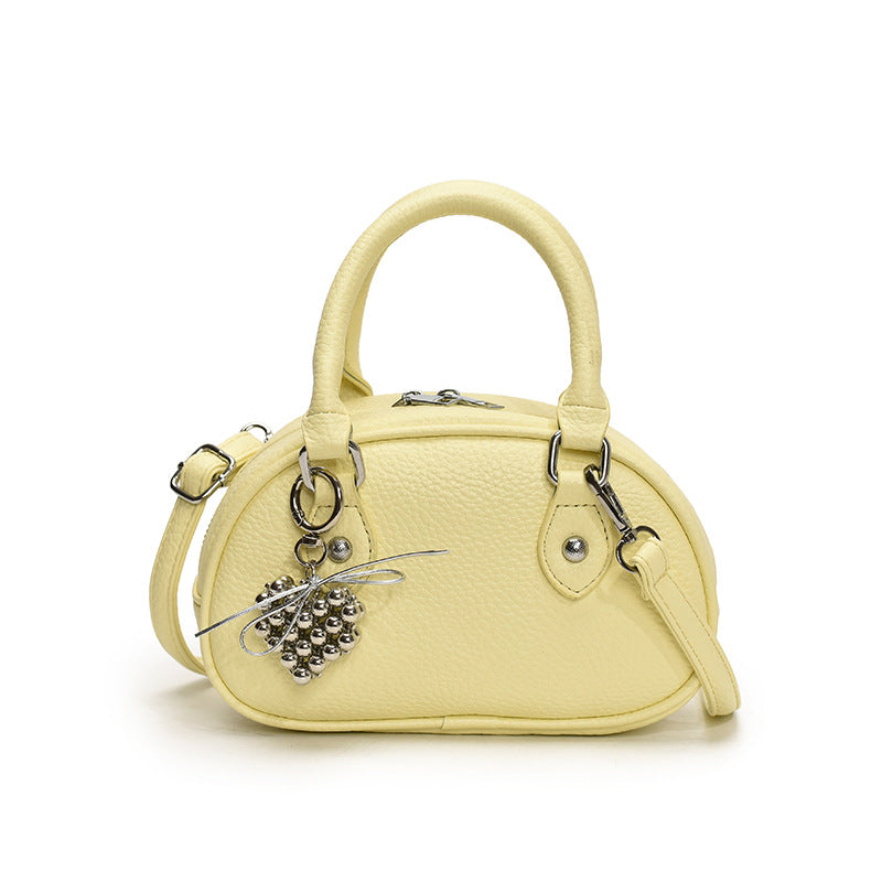 high-end niche 2025 new versatile shoulder cross-body women's bag bowling small square bag fashionable shell bag