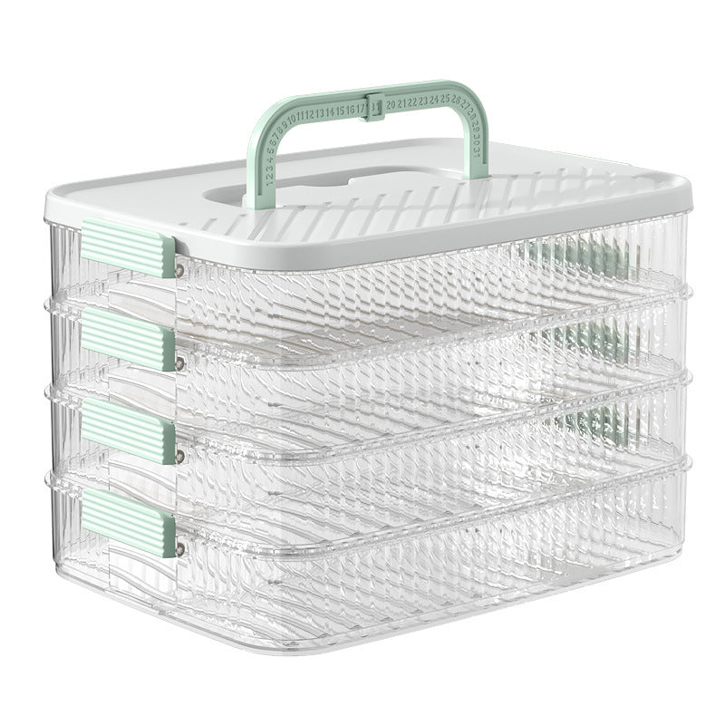 Dumpling box food grade frozen refrigerator storage box for home multi-layer crisper box kitchen wonton dumplings quick-frozen special