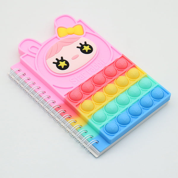 Rabbit silicone notebook Panda notebook A6 decompression notepad A5 decompression bubble bag notebook 80 pages book