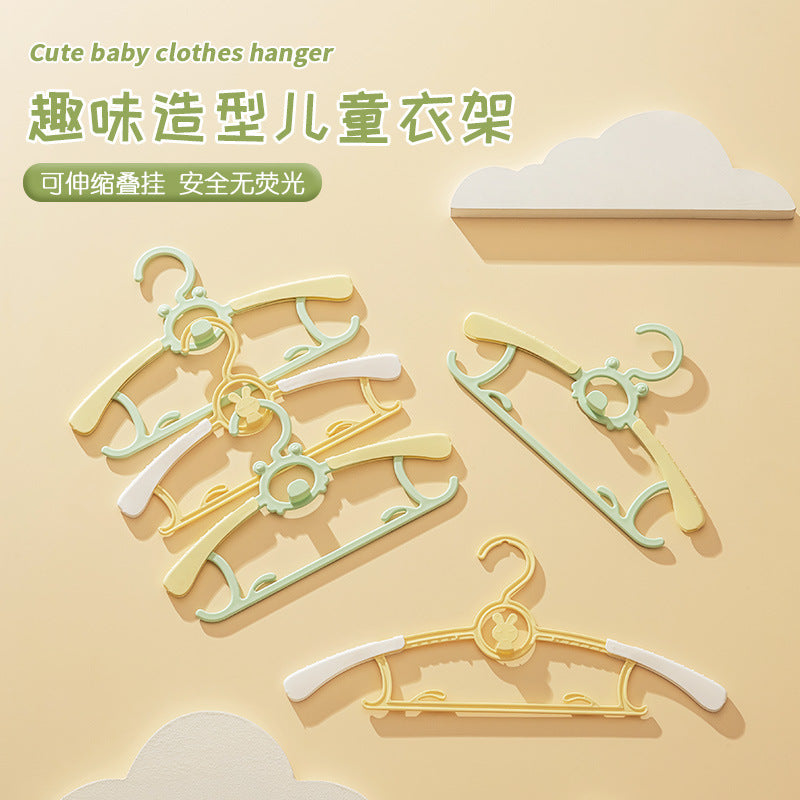Multifunctional extendable non-slip clothes hanger for kids - baby & toddler drying rack for newborns
