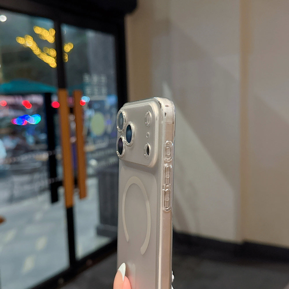 apple 17 pro max precision cut ice mist magnetic phone case, ultra-thin matte iphone 16 protective cover