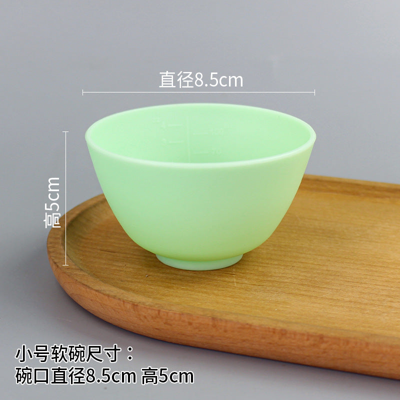 Beauty bowl spa mask mixing tool plastic mask bowl wholesale set - flat rim bowl