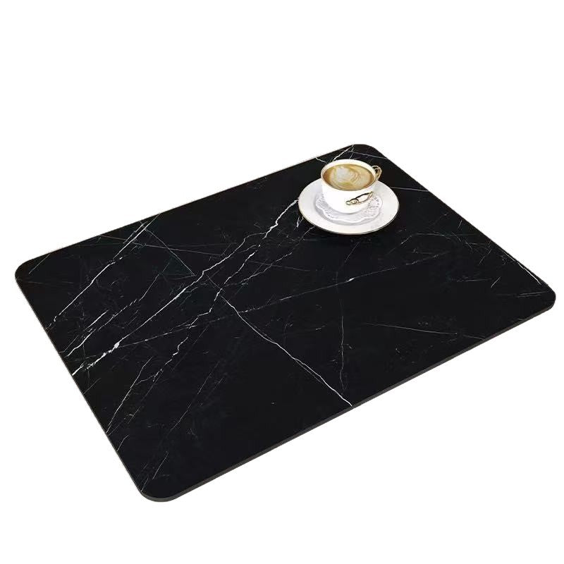 marble kitchen drain mat coffee machine non-slip mat countertop insulation mat absorbent mat drying mat placemat