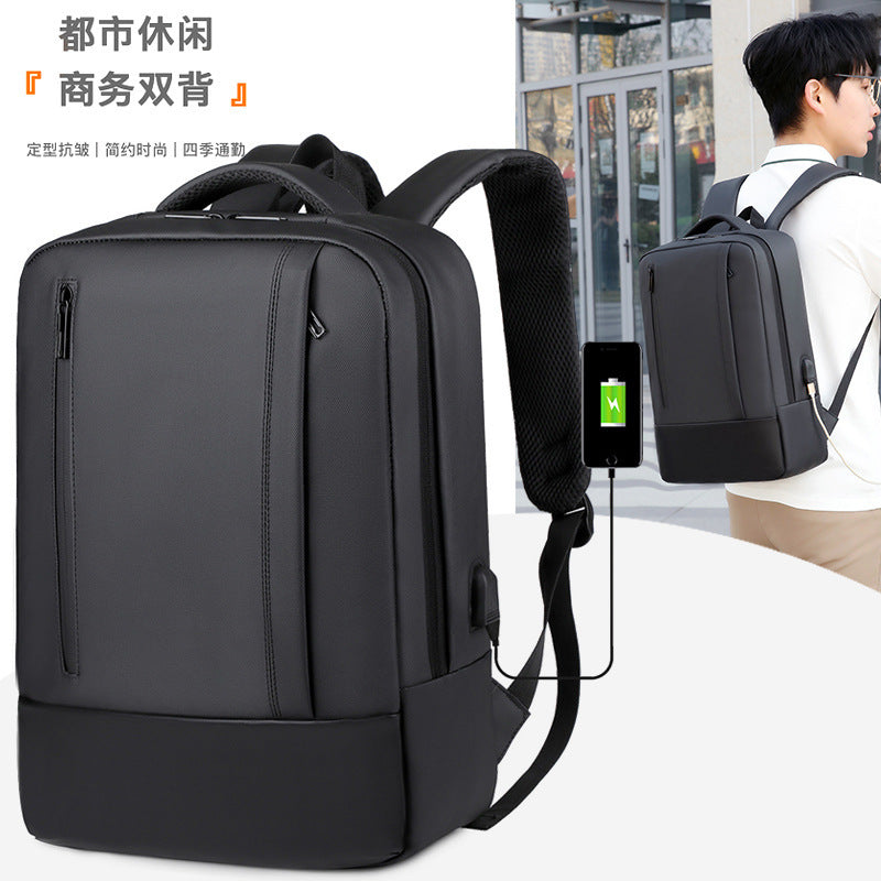 New Men's Business Backpack USB Charging Multifunctional Laptop Bag Commuter Large Capacity Backpack