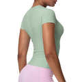 New arrivalcasual sports short-sleeved waist slimming look breathable yoga t-shirt running training naked fitness tops