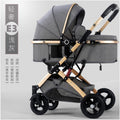 【luxury edition】light grey + carbon steel tube rubber wheels + one-hand fold
