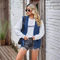 trade  european and american clothing  new arrival single-breasted denim vest vest casual waistcoat