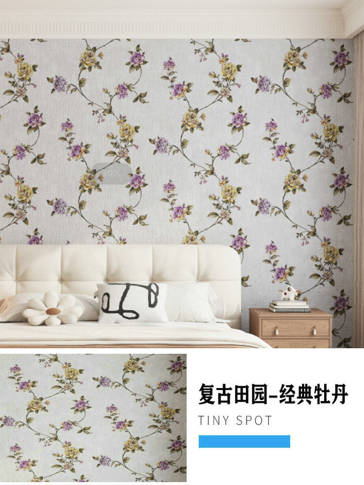 Special wallpaper for gray walls Self-adhesive waterproof and moisture-proof wall stickers Bedroom rental room wall covering ugly wallpaper Household self-stickers