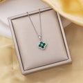 Titanium steel necklace women's hot style accessible luxury four-leaf clover pendant high-end niche style easiest for match flower clavicle chain jewelry wholesale