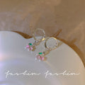 Spring pink cherry earrings 2026 niche style ear cuffs fashionable elegant sweet forest style accessories