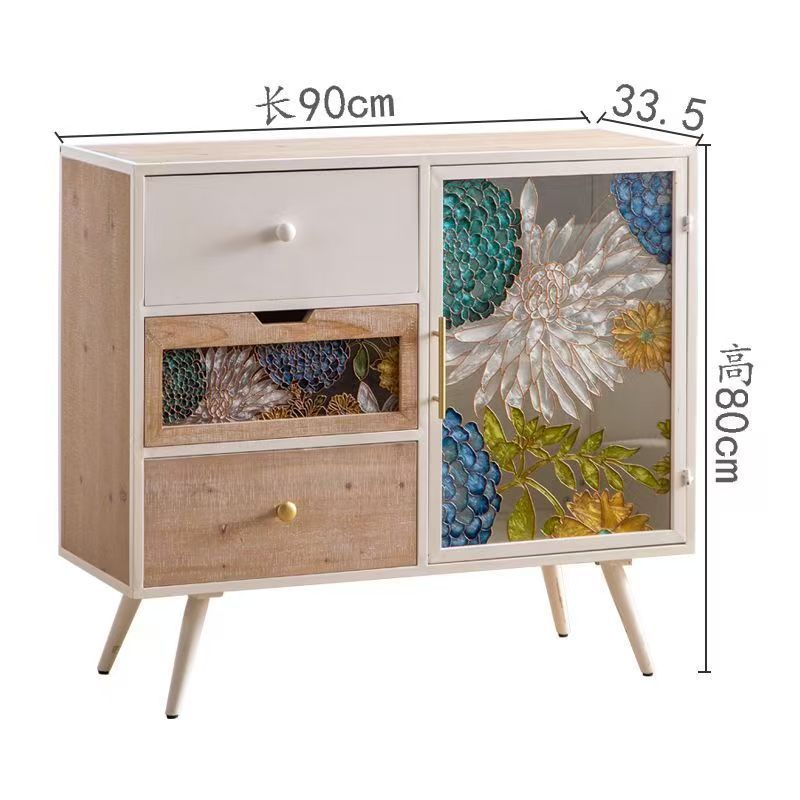 American enamel painted glass door storage cabinet shoe cabinet for home restaurantaccessible luxury entrance cabinet iron storage sideboard