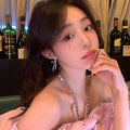 Popular bow earrings-a1424 silver