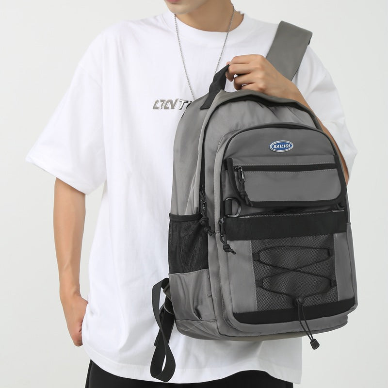 Customized backpack for female college students, large capacity double shoulder bag for men, japanese style workwear travel laptop backpack - factory direct