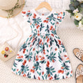 new arrival: girls' flutter sleeve floral dress (multiple colors)